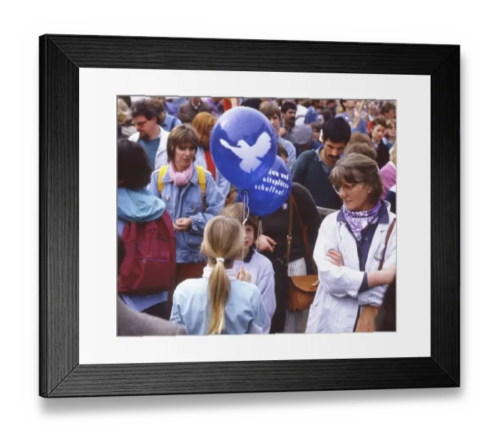 Framed Print : Ruhr area. Easter March Ruhr 87 on 18. 4. 1987