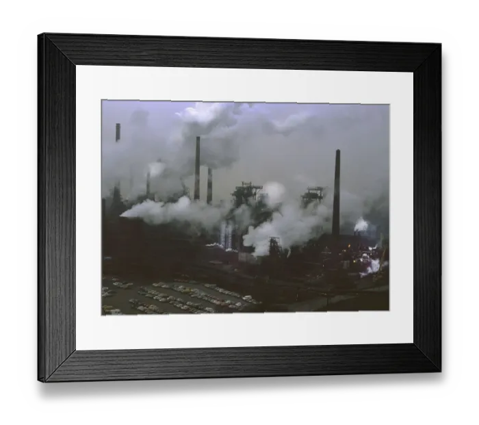 Framed Print : Has not only a certain optical charm but also documents an environmental problem for its neighbours in the Ruhr area