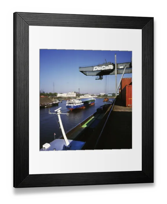 Framed Print : Duisburg: Working in the port of Duisburg on 24 Framed Print : Duisburg: Working in the port of Duisburg on 24