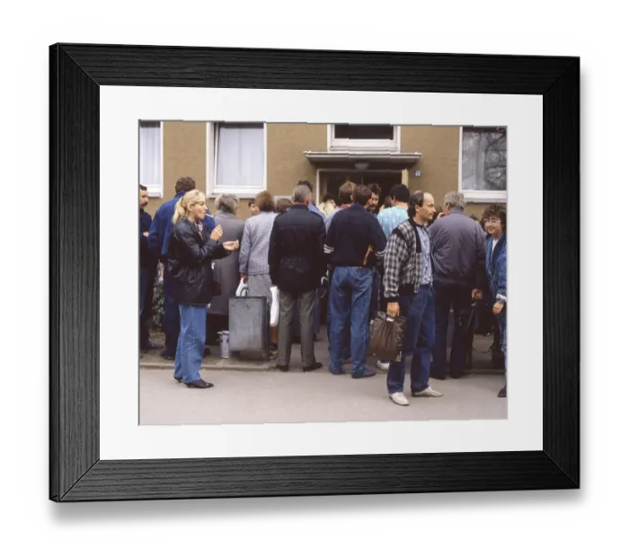 Framed Print : Gymnasium were also used. Immigrants and foreign refugees in North Rhine-Westphalia on 28 Framed Print : Gymnasium were also used. Immigrants and foreign refugees in North Rhine-Westphalia on 28