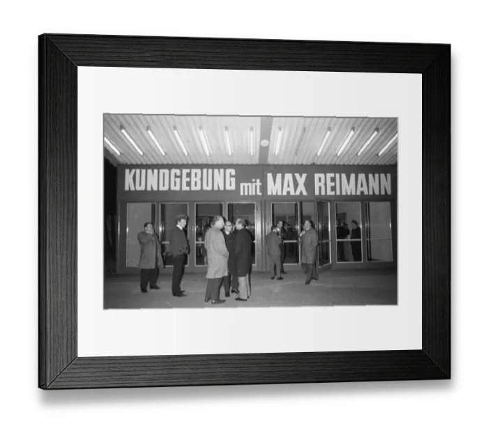 Framed Print : Ruhr area: With a rally (probably in Duisburg)