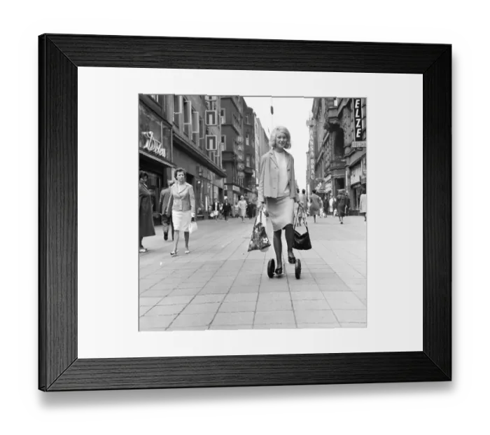 Framed Print : Shopping on Westenhellweg and leisure in Dortmund's open-air swimming pool with Twisty