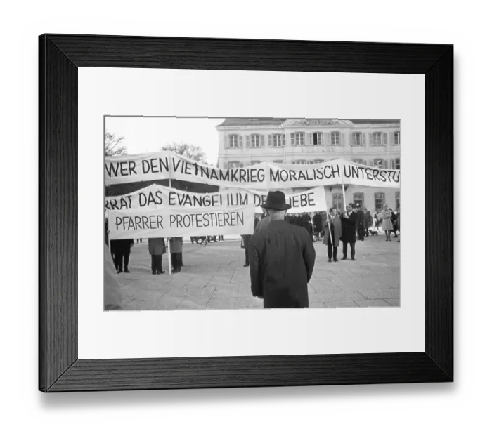 Framed Print : Those who support the Vietnam War betray the gospel of love