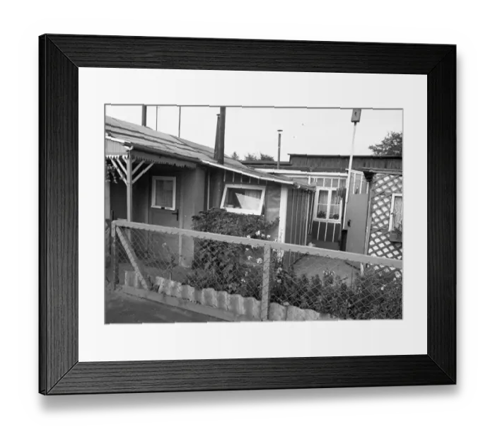 Framed Print : In 1954, there were still numerous precarious flats in barracks