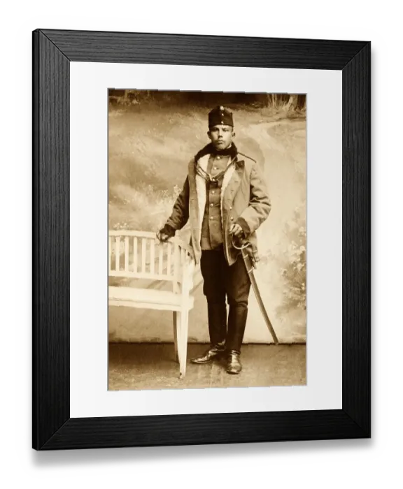Framed Print : Soldier, historical photograph, around 1910 Framed Print : Soldier, historical photograph, around 1910