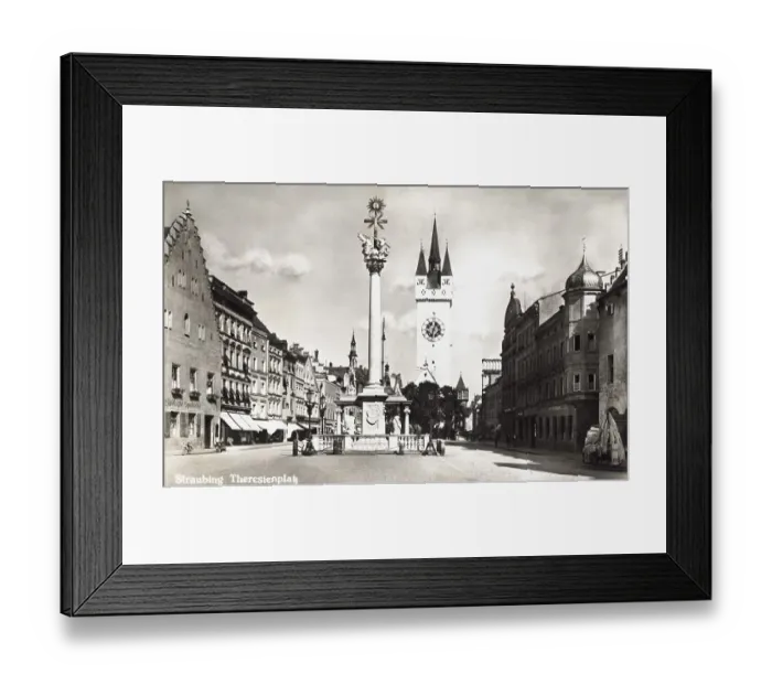 Framed Print : Theresienplatz about 1930 Straubing Lower Bavaria Germany Framed Print : Theresienplatz about 1930 Straubing Lower Bavaria Germany
