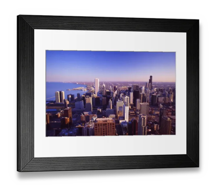 Framed Print : Chicago's Skyline at Lake Michigian