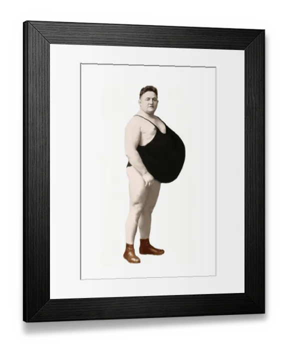 Framed Print : Ringer with big belly, digitally processed