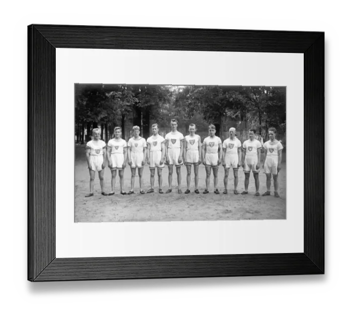 Framed Print : Soccer team during the group shot Framed Print : Soccer team during the group shot