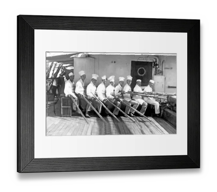 Framed Print : Group picture, cooks on a ship Framed Print : Group picture, cooks on a ship