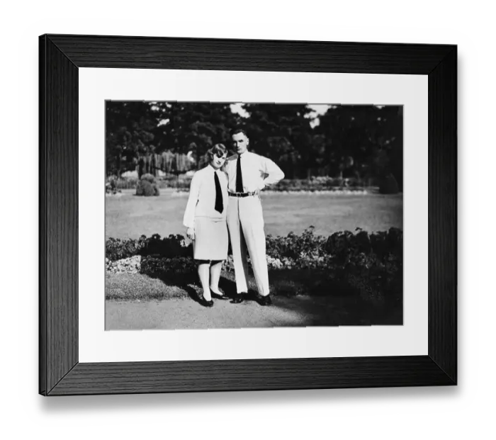 Framed Print : Couples, man and woman in partner look