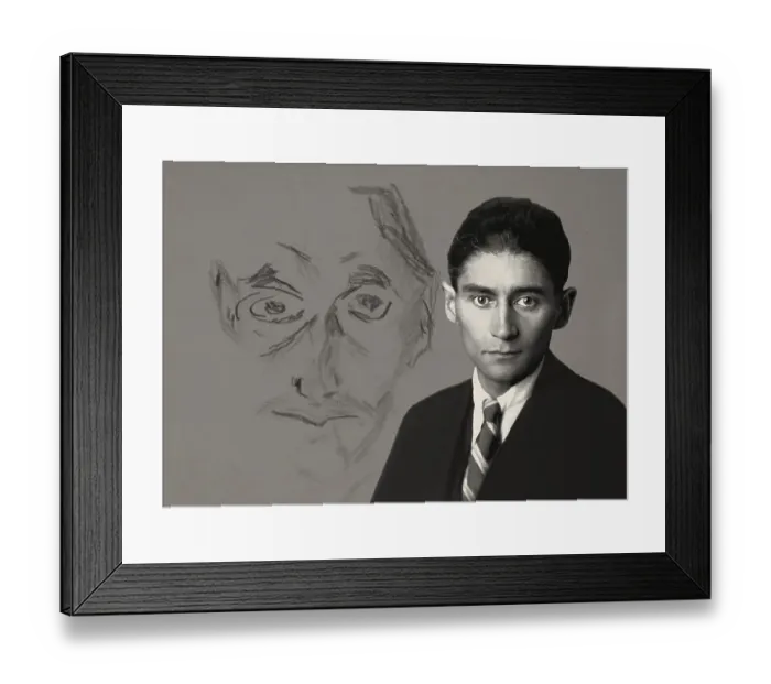 Framed Print : Portrait of Franz Kafka, 1883 - 1924 Framed Print : Portrait of Franz Kafka, 1883 - 1924