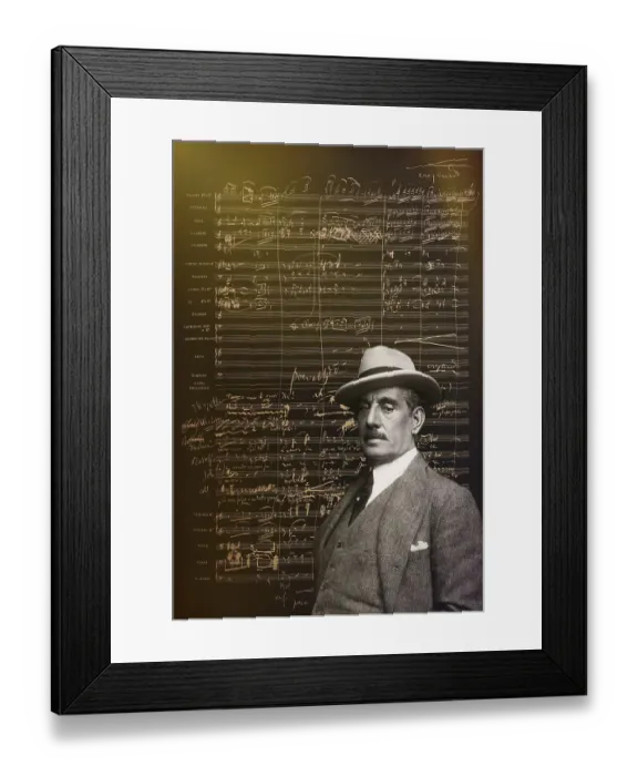 Framed Print : Giacomo Puccini, 1858 -1924, Italian composer Framed Print : Giacomo Puccini, 1858 -1924, Italian composer