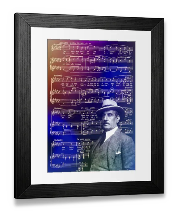 Framed Print : Giacomo Puccini, 1858 -1924, Italian composer