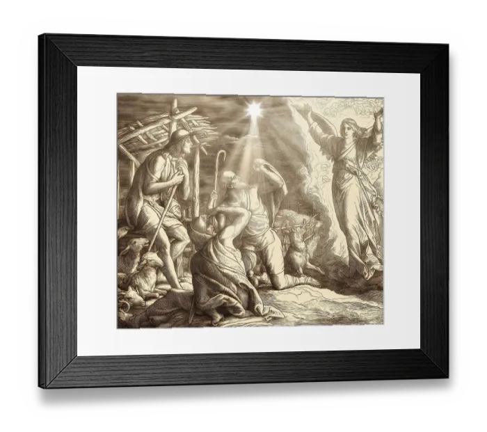 Framed Print : The annunciation to the shepherds Framed Print : The annunciation to the shepherds