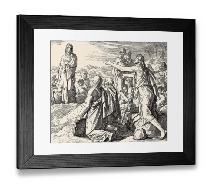 Framed Print : Witness of John the Baptist, New Testament Framed Print : Witness of John the Baptist, New Testament