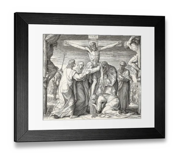 Framed Print : The Crucifixion of Jesus, by Julius Schnorr von Carolsfeld