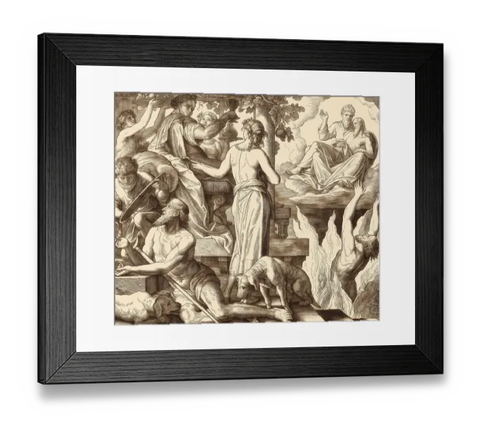 Framed Print : The parable of the rich man and Lazarus