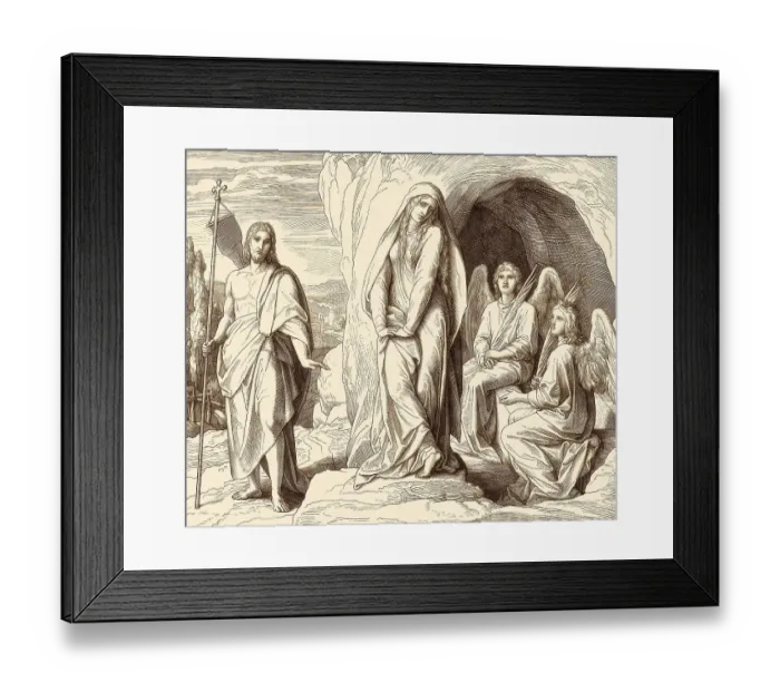 Framed Print : The Empty Tomb, Mary Magdalene Framed Print : The Empty Tomb, Mary Magdalene