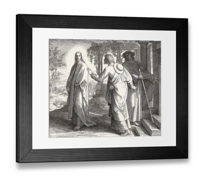 Framed Print : The road to Emmaus appearance, New Testament