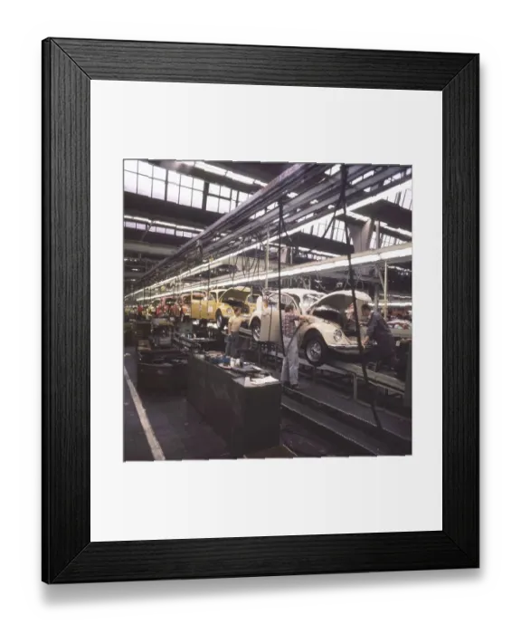 Framed Print : Wolfsburg, VW plant ca, 1972-75, production
