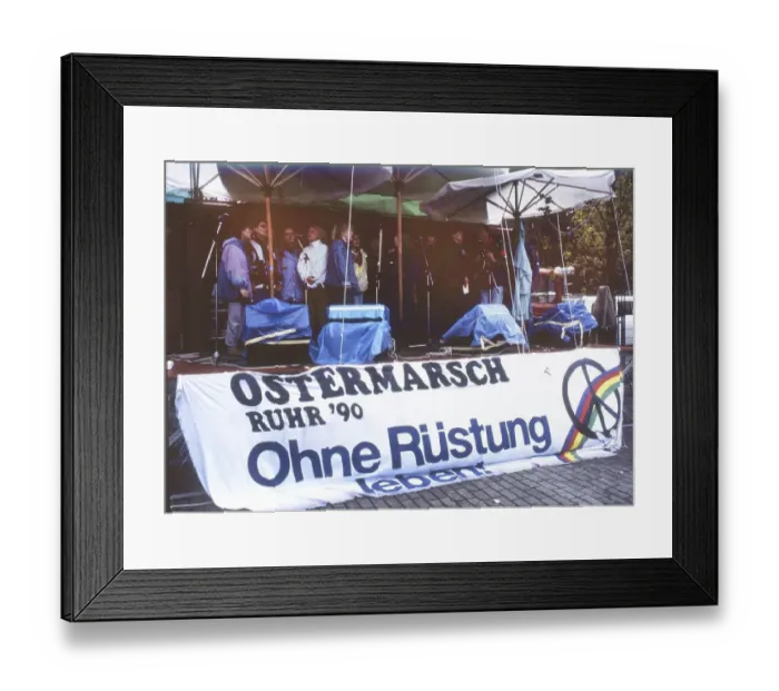 Framed Print : Ruhr area. Easter March Ruhr 90 on 14. 4. 1990
