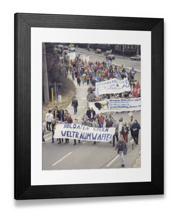 Framed Print : Ruhr area. Easter March Ruhr 86 on 30. 3. 1986
