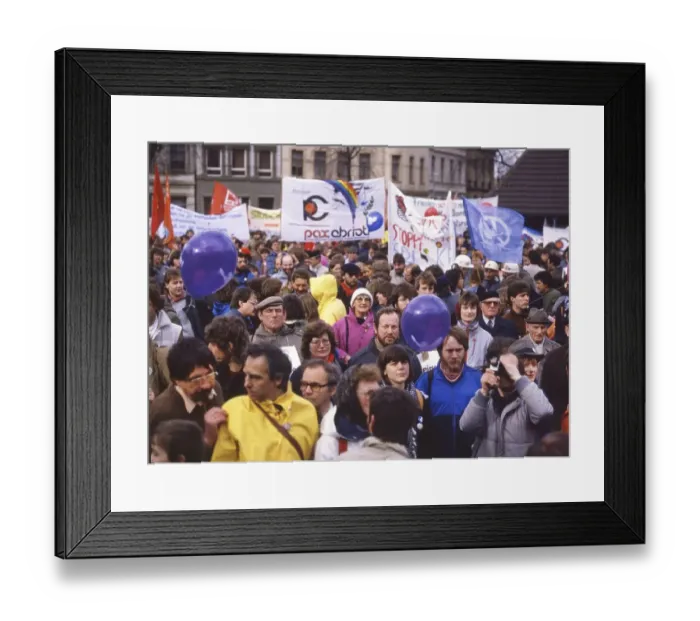 Framed Print : Ruhr area. Easter March Ruhr 86 on 30. 3. 1986