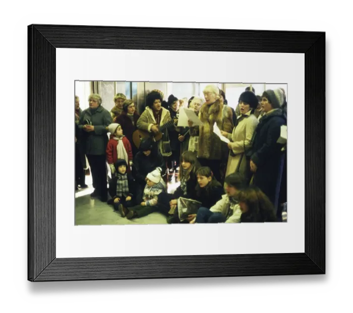 Framed Print : Ruhr area. Women's group with Fasia Jansen (guitar) for Women's Day 8