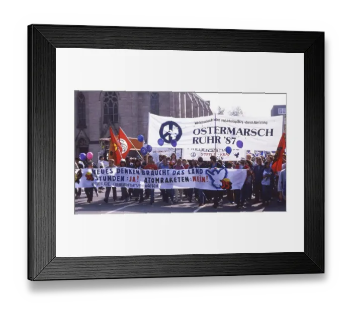 Framed Print : Ruhr area. Easter March Ruhr 87 on 18. 4. 1987 Framed Print : Ruhr area. Easter March Ruhr 87 on 18. 4. 1987