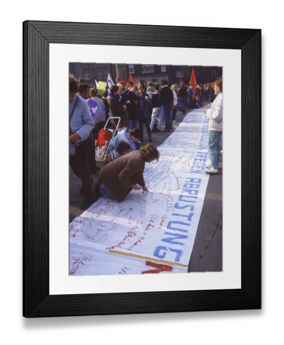 Framed Print : Ruhr area. Easter March Ruhr 87 on 18. 4. 1987