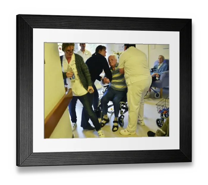 Framed Print : Exemplary care in old people's homes