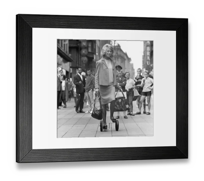Framed Print : Shopping on Westenhellweg and leisure in Dortmund's open-air swimming pool with Twisty