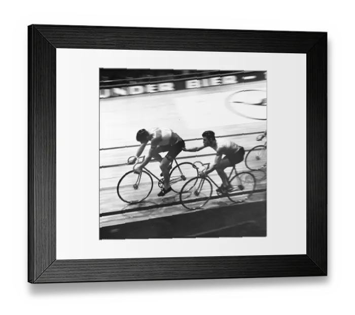 Framed Print : The 6-day race of the professional cyclists