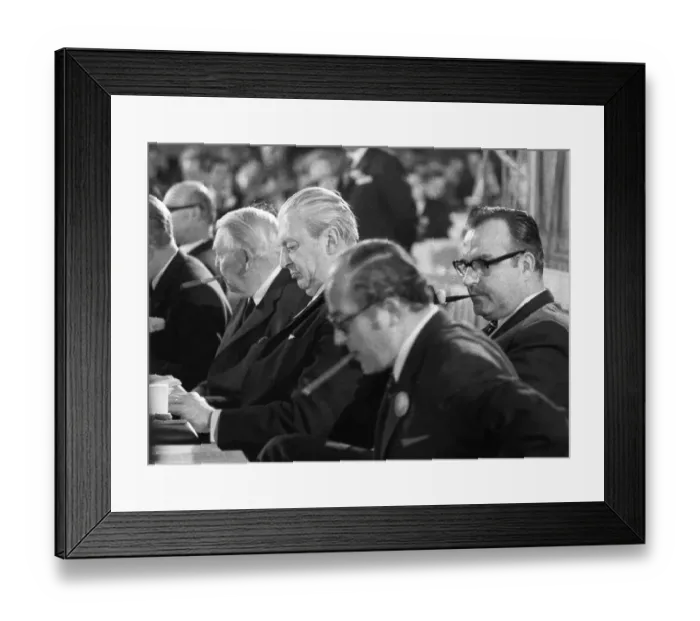 Framed Print : The 18th Party Congress of the Christian Democratic Union of Germany (CDU) was held in Duesseldorf on 25 January 1971