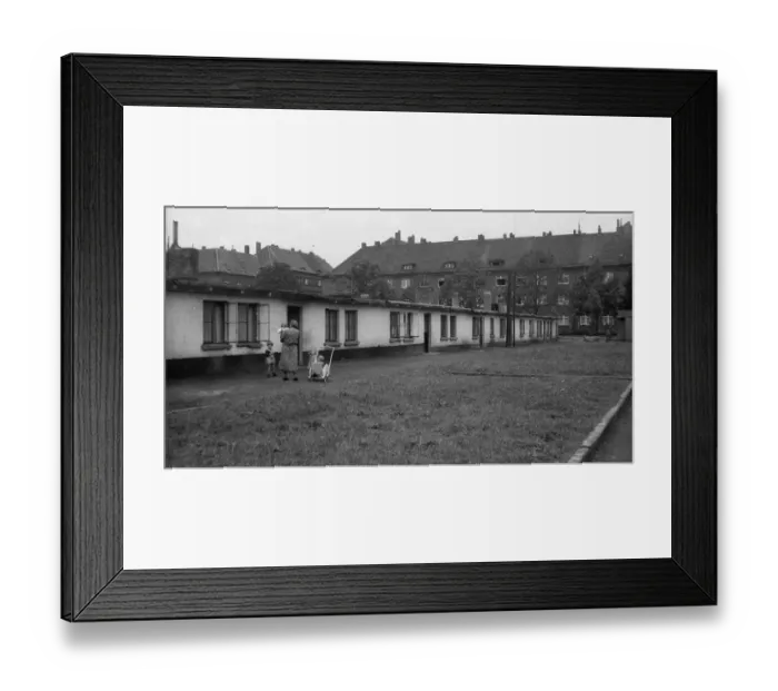 Framed Print : In 1954, there were still numerous precarious flats in barracks