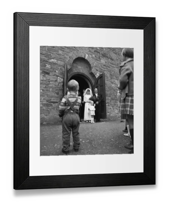Framed Print : Bridal couples and weddings in 1966 in Sauerland