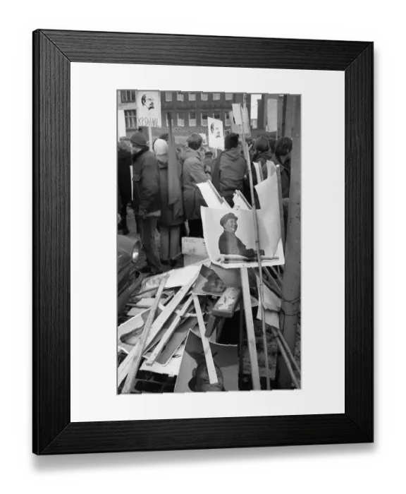 Framed Print : Students in the Ruhr area in the years 1965 to 1971 demonstrated in the Ruhr cities of Dortmund