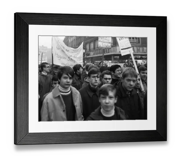 Framed Print : Students of all school types