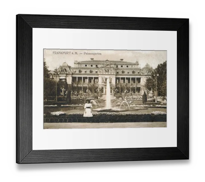 Framed Print : Historic postcard about 1900 Frankfurt on the Main Germany Palmengarten palm garden Framed Print : Historic postcard about 1900 Frankfurt on the Main Germany Palmengarten palm garden