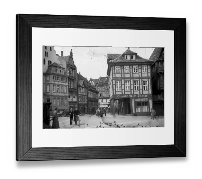 Framed Print : Historical image of 1930s of Town Square Framed Print : Historical image of 1930s of Town Square