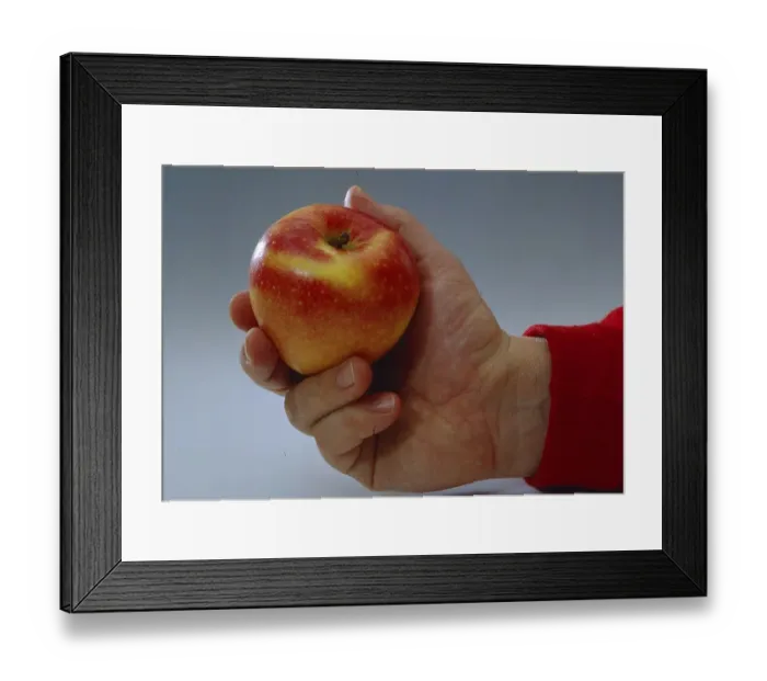Framed Print : Hand with apple