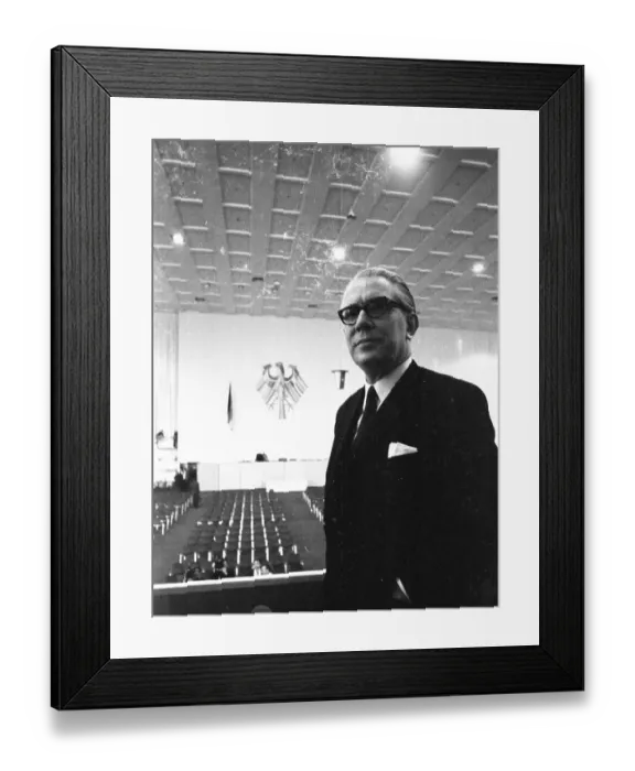 Framed Print : The Federal Assembly elected the new Federal President Gustav Heinemann (SPD)