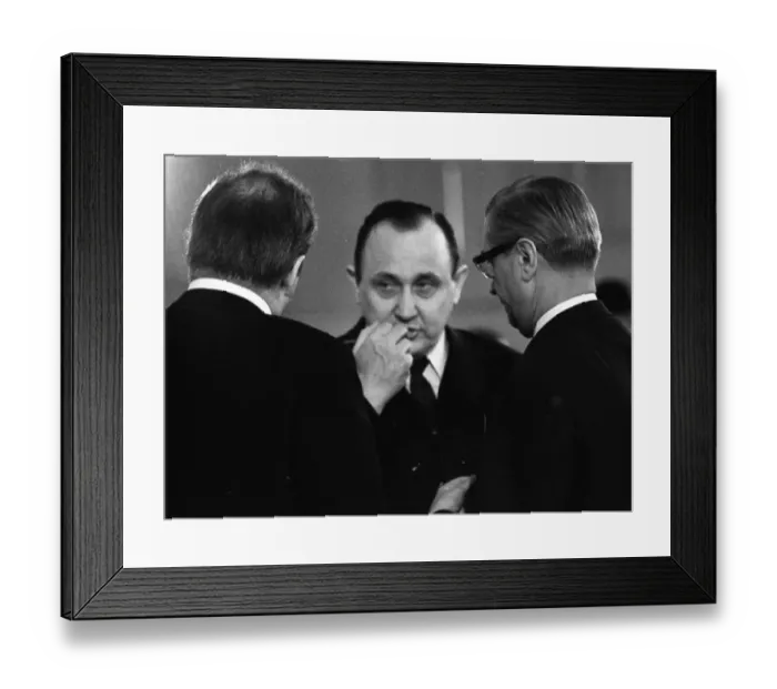 Framed Print : The Federal Assembly elected the new Federal President Gustav Heinemann (SPD)