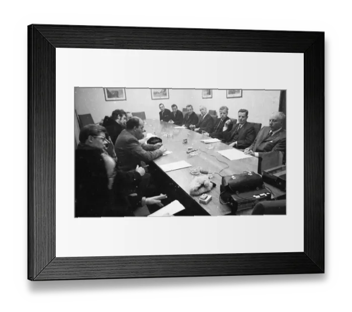 Framed Print : Representatives of the DKP-affiliated SDAJ (Socialist German Workers Youth)