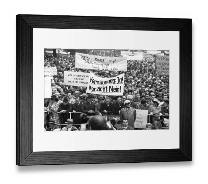 Framed Print : An expellees rally on 30 May 1970 in Bonn with the NPD Framed Print : An expellees rally on 30 May 1970 in Bonn with the NPD