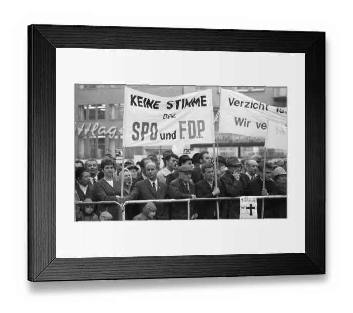 Framed Print : An expellees rally on 30 May 1970 in Bonn with the NPD Framed Print : An expellees rally on 30 May 1970 in Bonn with the NPD