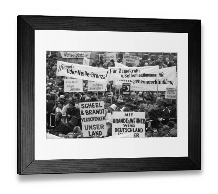 Framed Print : An expellees rally on 30 May 1970 in Bonn with the NPD Framed Print : An expellees rally on 30 May 1970 in Bonn with the NPD