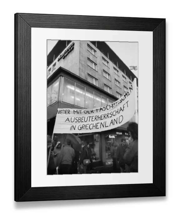 Framed Print : Protest action by young people from Dortmund on 25 Framed Print : Protest action by young people from Dortmund on 25