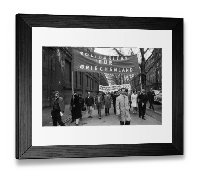 Framed Print : A demonstration with folklore elements in Duesseldorf on 25 Framed Print : A demonstration with folklore elements in Duesseldorf on 25